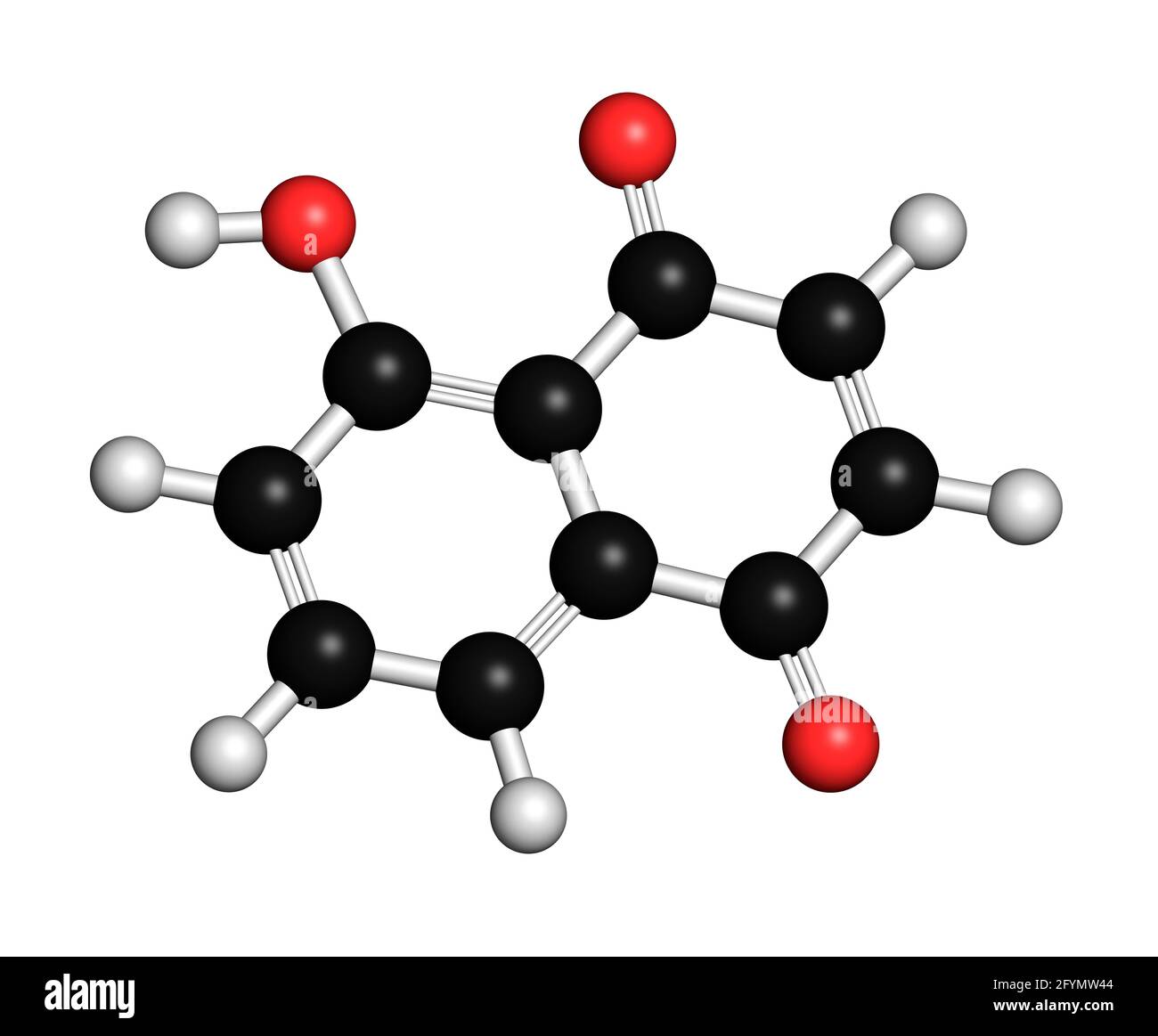 Juglone walnut molecule, illustration Stock Photo