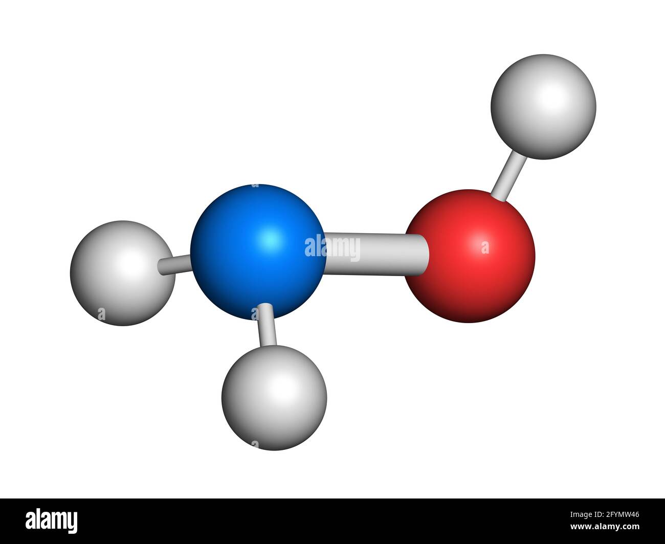 Hydroxylamine molecule, illustration Stock Photo
