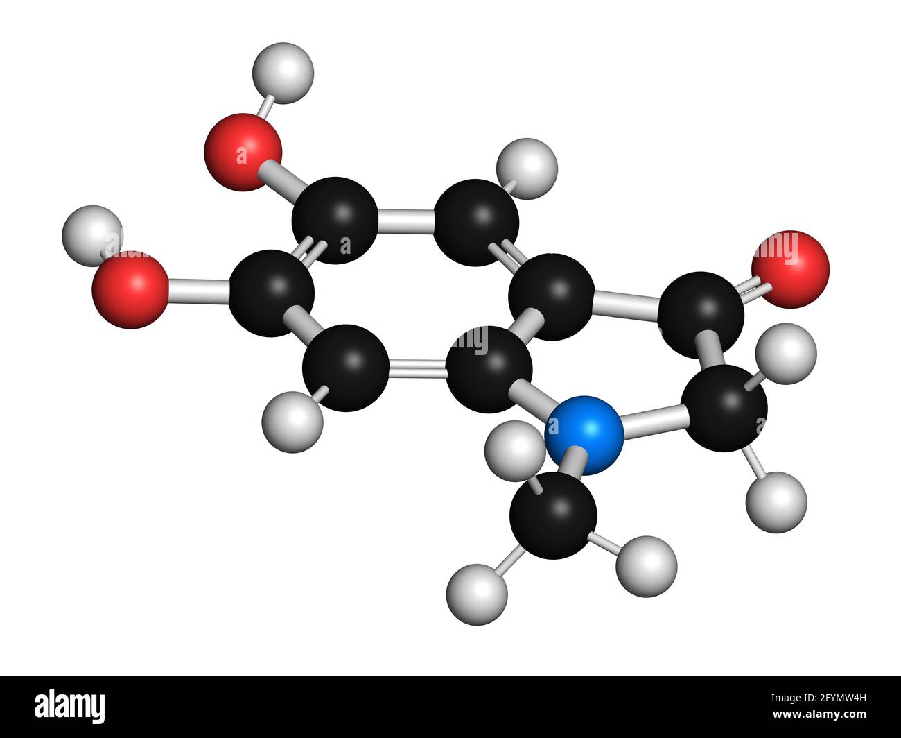 Adrenolutin molecule, illustration Stock Photo