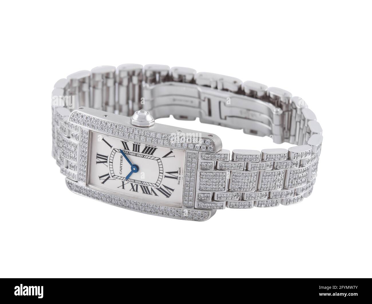 MANILA, PHILIPPINES Feb 11, 2016 Luxury expensive watch on white