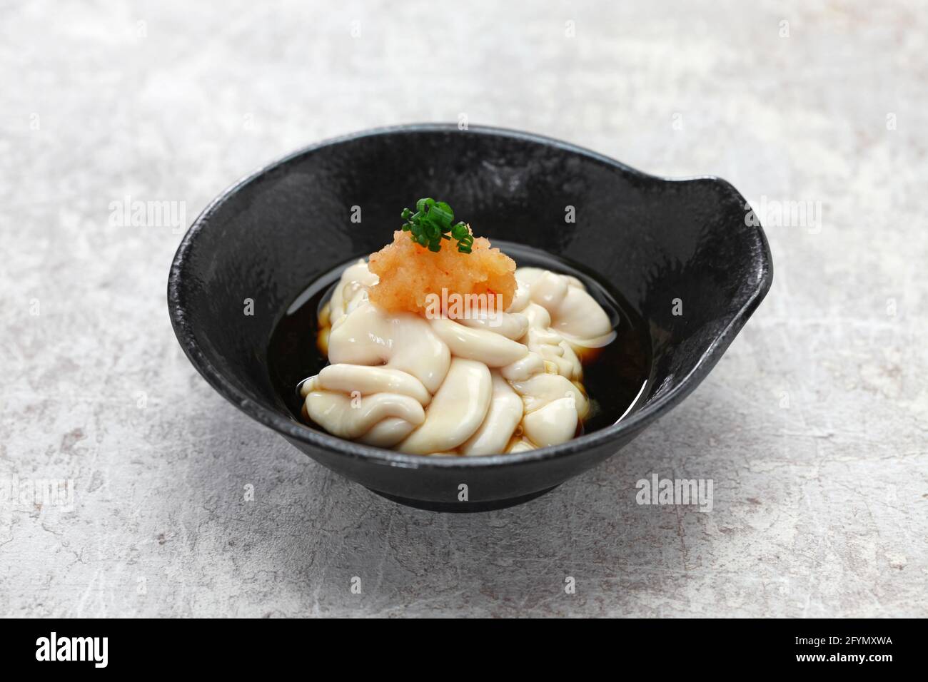 shirako ponzu, soft cod rod with ponzu sauce, japanese cuisine 