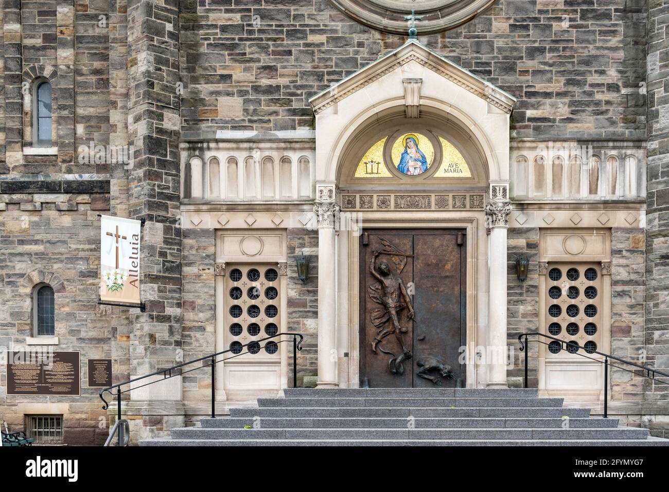 Church of Our Lady of Sorrows, exterior architecture, Toronto, Canada Stock Photo