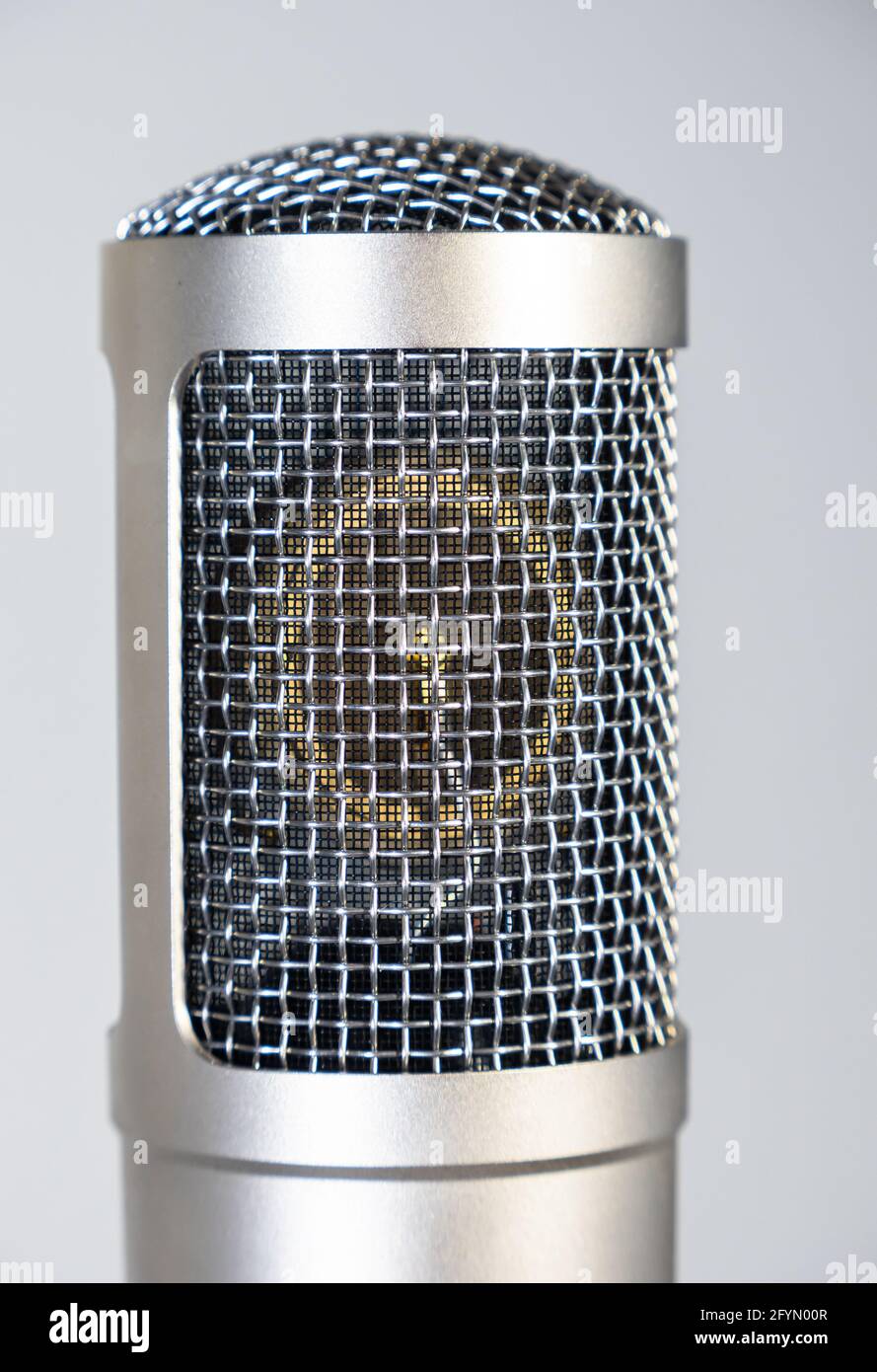 Zurich, Switzerland - November 30, 2020: Professional studio large membrane condenser microphone Stock Photo