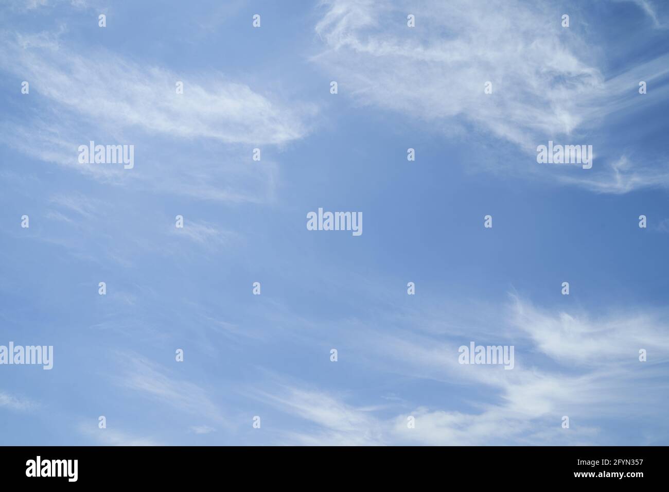 Beautiful blue sky filled with white clouds Stock Photo - Alamy