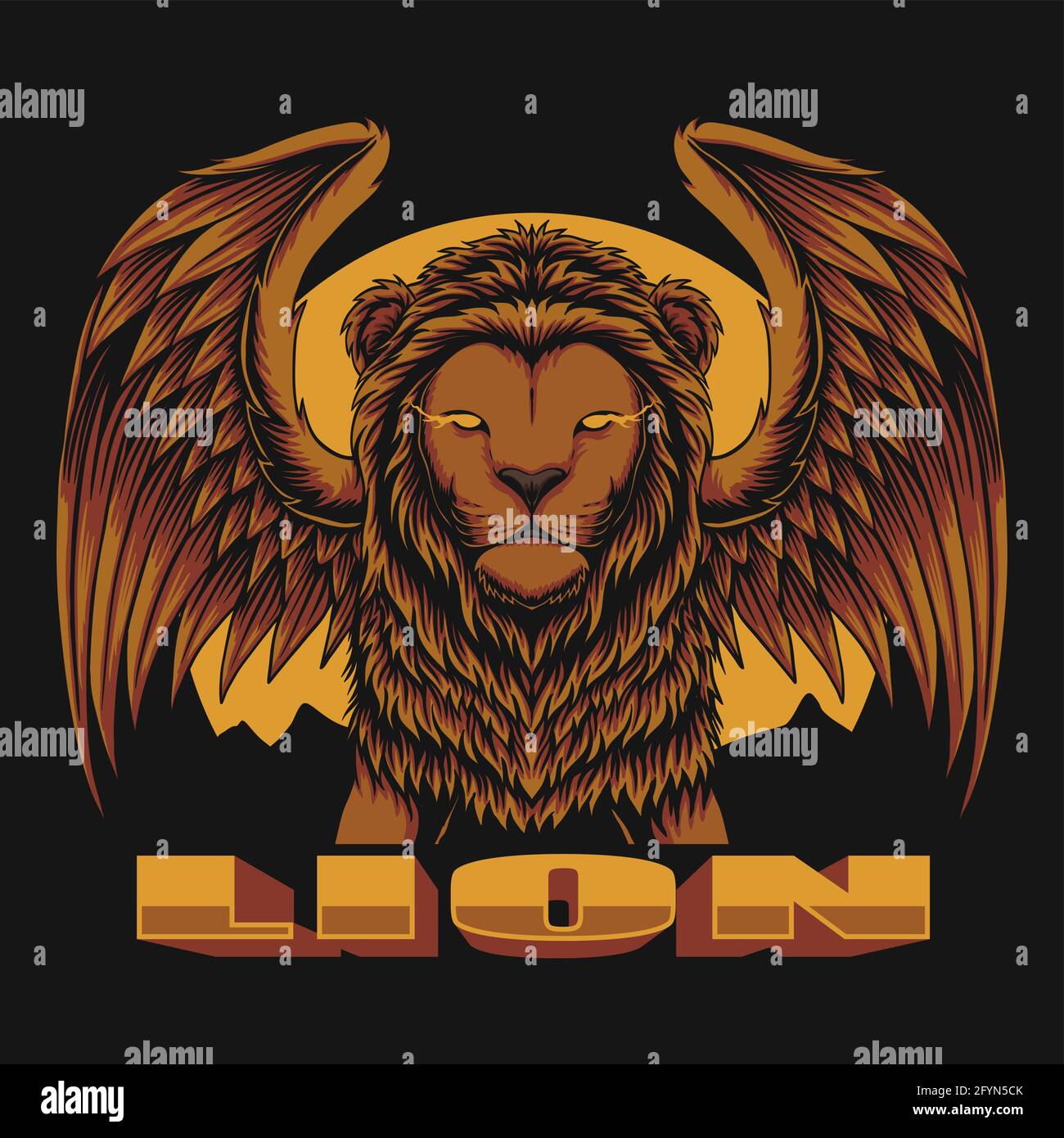 Lion wing vector illustration Stock Vector