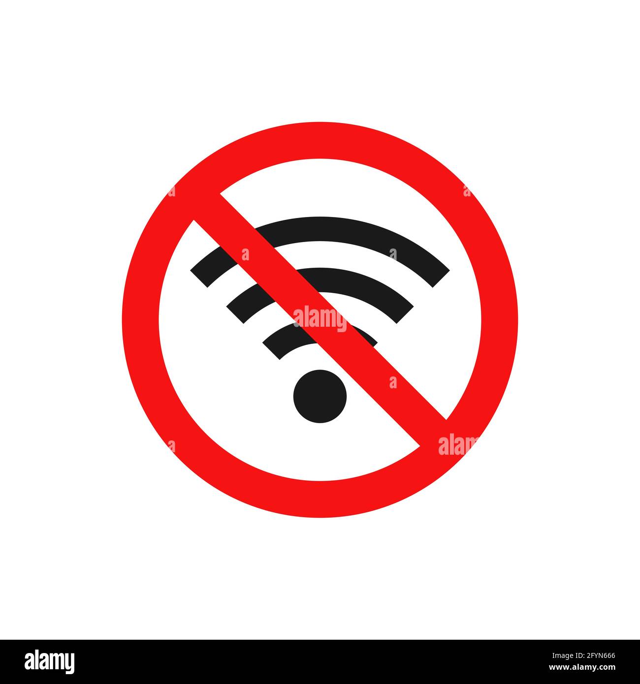 Forbidden sign. Ban icon. Red circle symbol of stop. Prohibited signal.  Vector sign Stock Vector