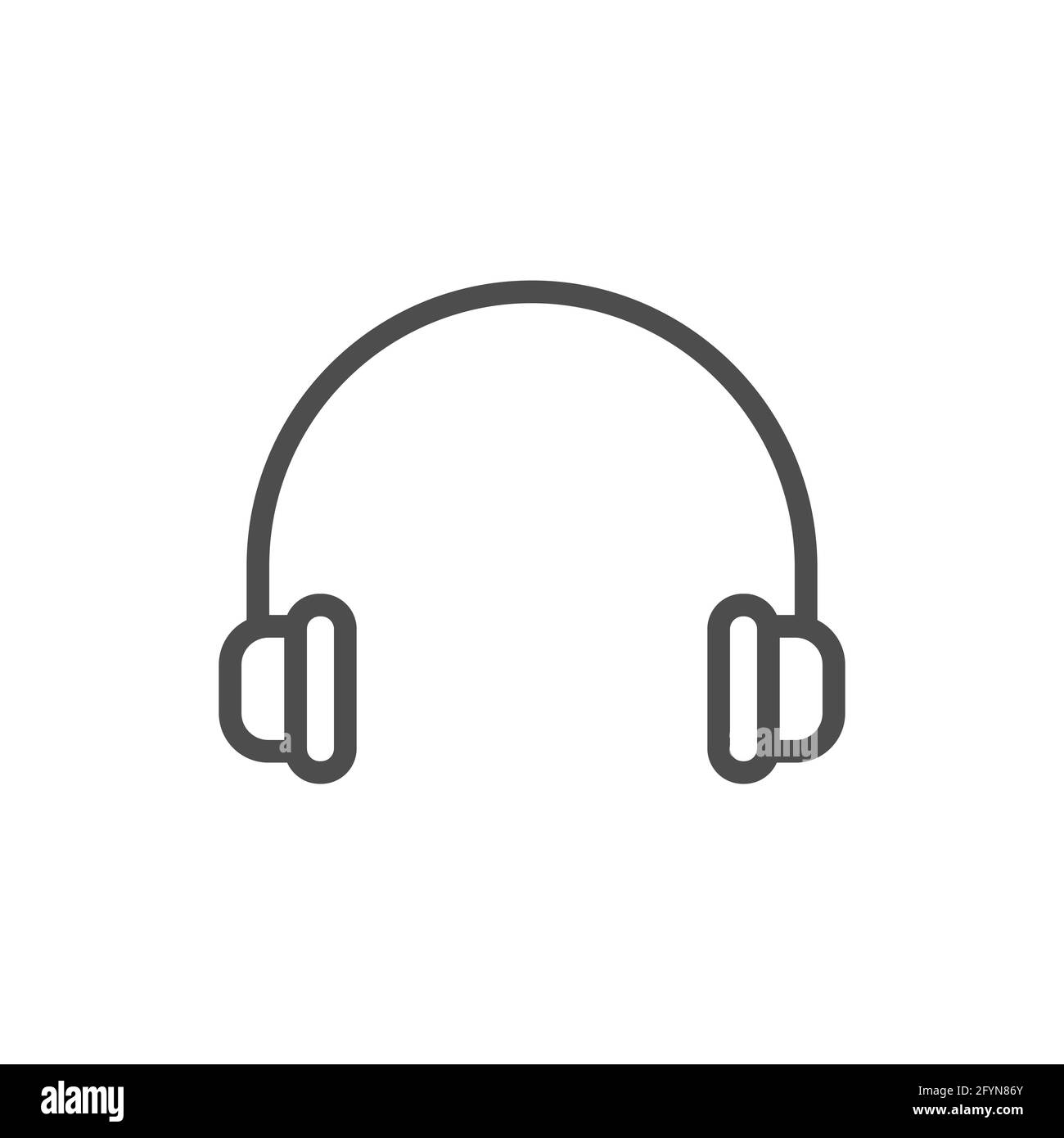 Headphone line icon. Earphones linear sign. Vector isolated on white Stock Vector
