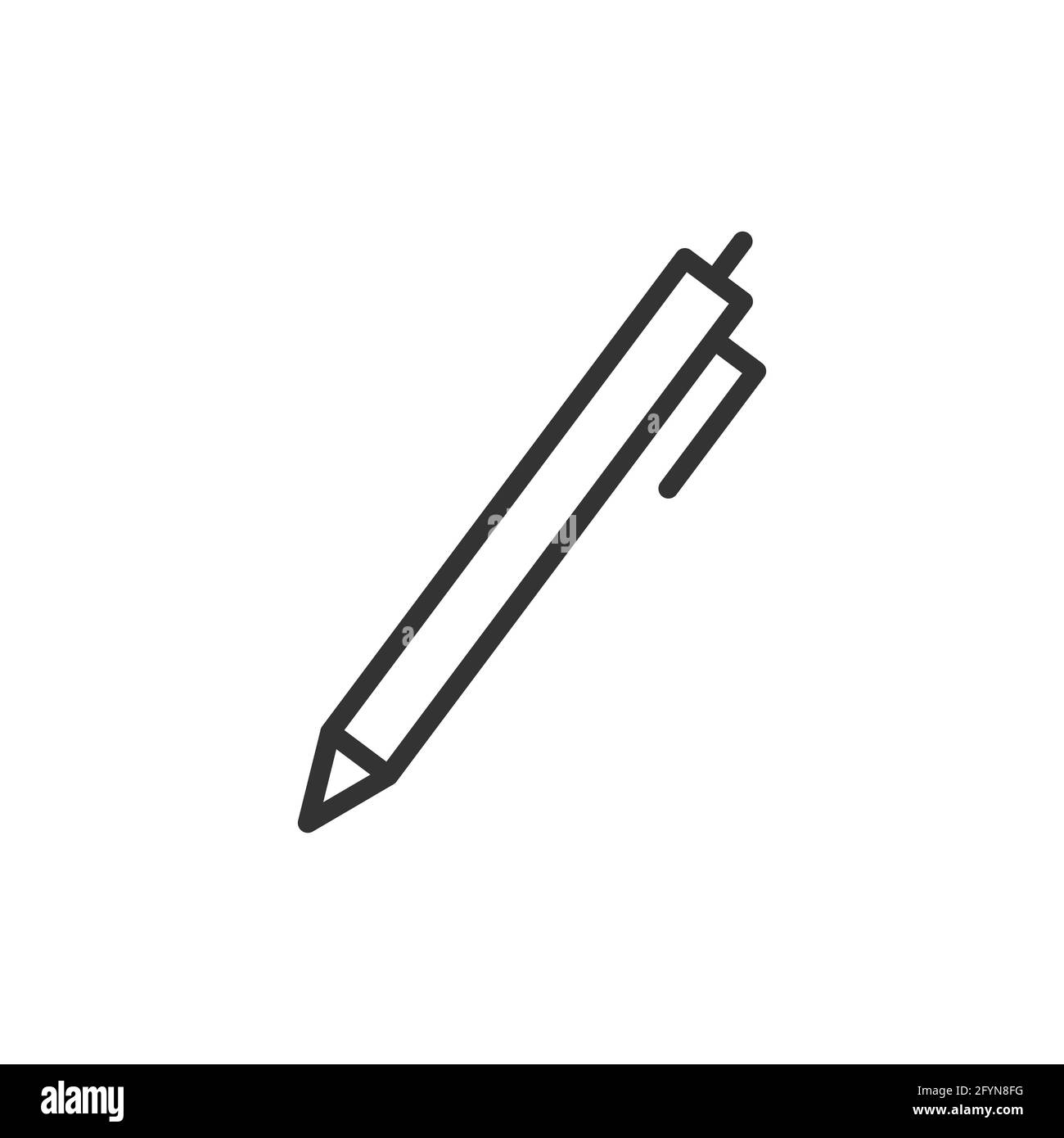 Pen icon. Business symbol. Pencil black silhouette. Vector illustration isolated on white Stock Vector