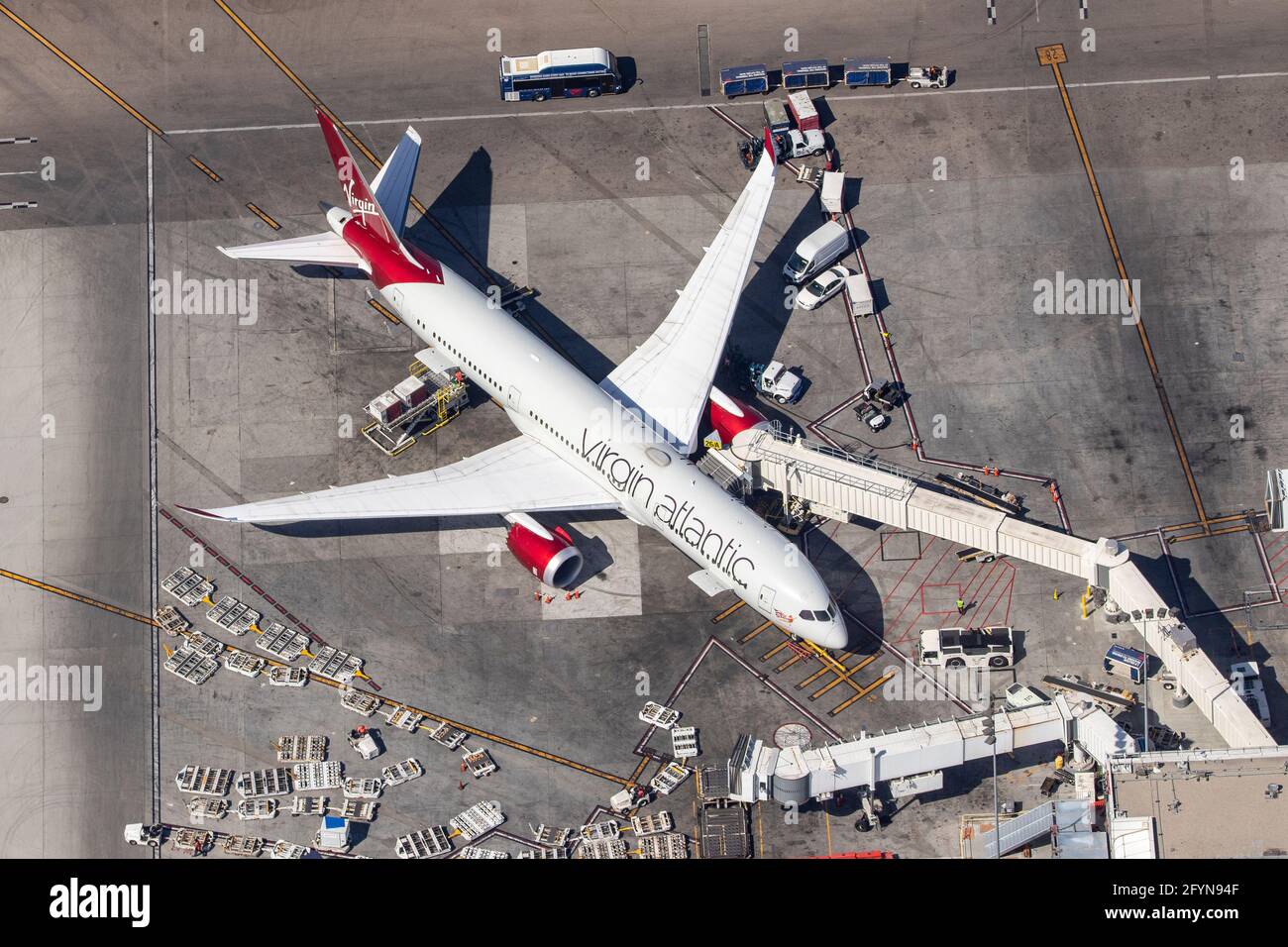 Virgin Atlantic B787-9 Los Angeles LAX Stock Photo