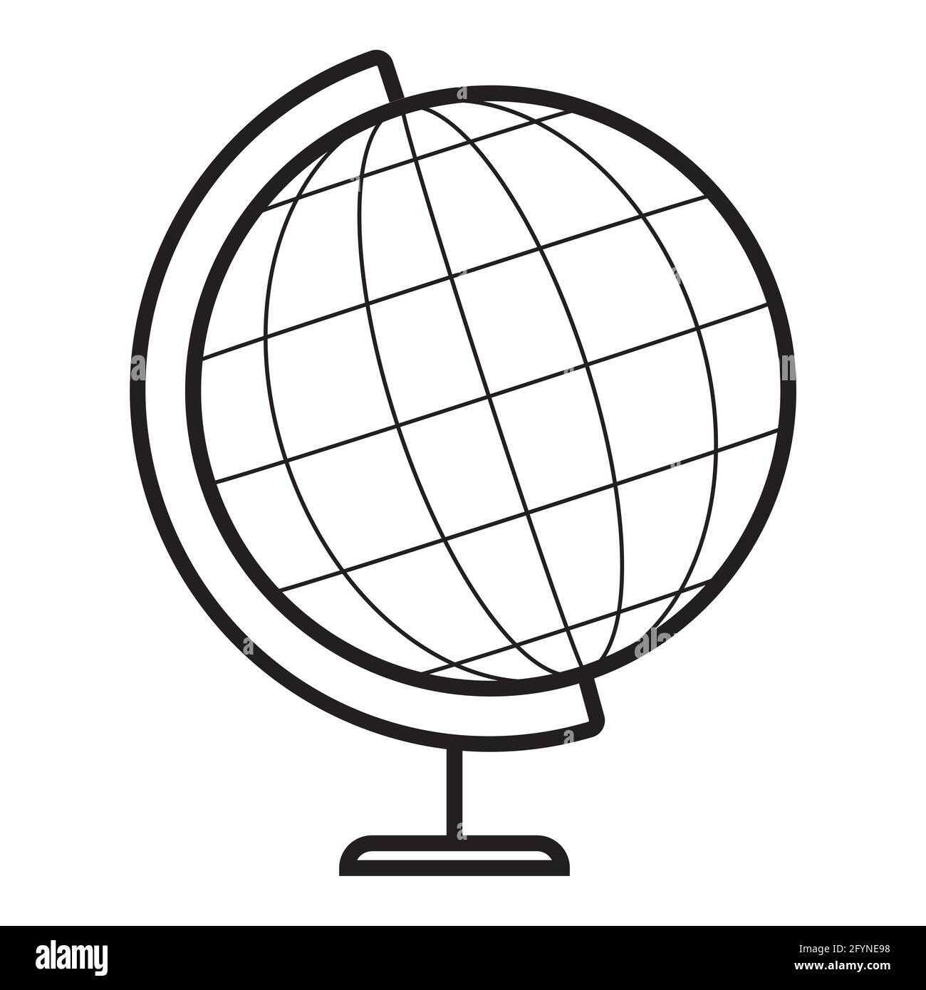 School Pupil Concept: Globe Icon. Vector Illustration. EPS10 Stock Vector