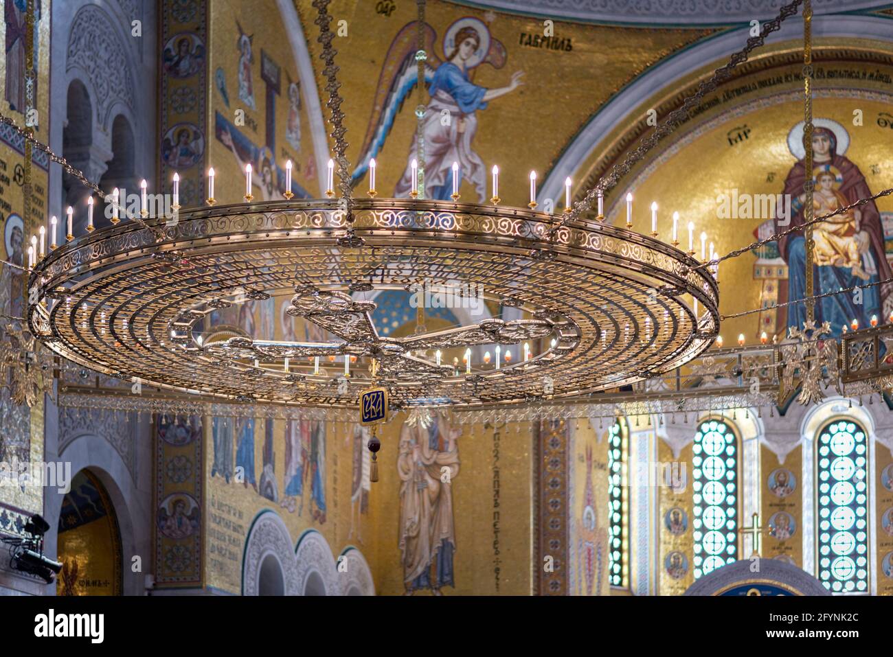 Interior of the Church of Saint Sava, Serbian Orthodox church in Belgrade, Serbia on May 29