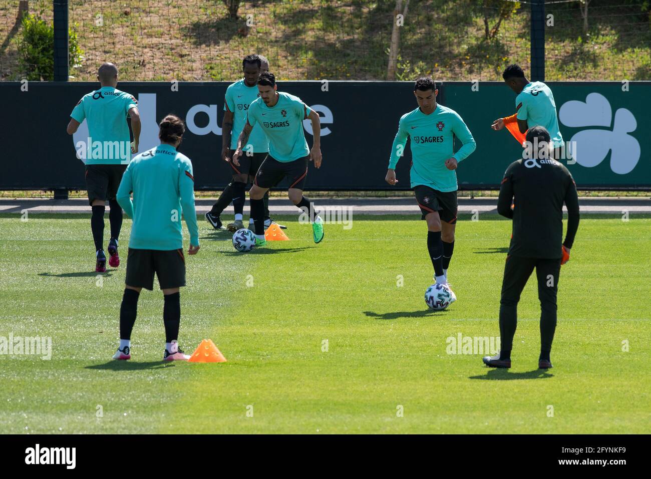 Oeiras, Portugal. 27th May, 2021. Cristiano Ronaldo seen in action