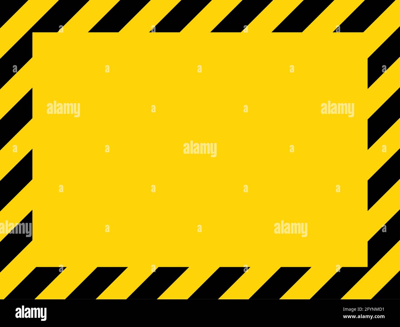 Black and yellow diagonal line striped. Blank vector illustration