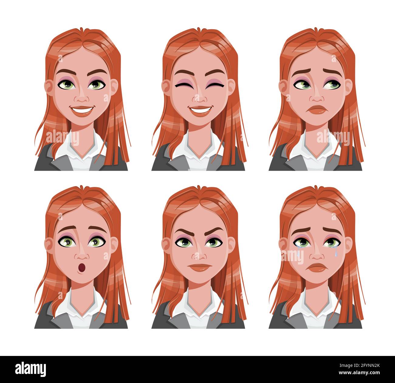 Avatar woman red hair business people person - Avatar & Emoticons Icons