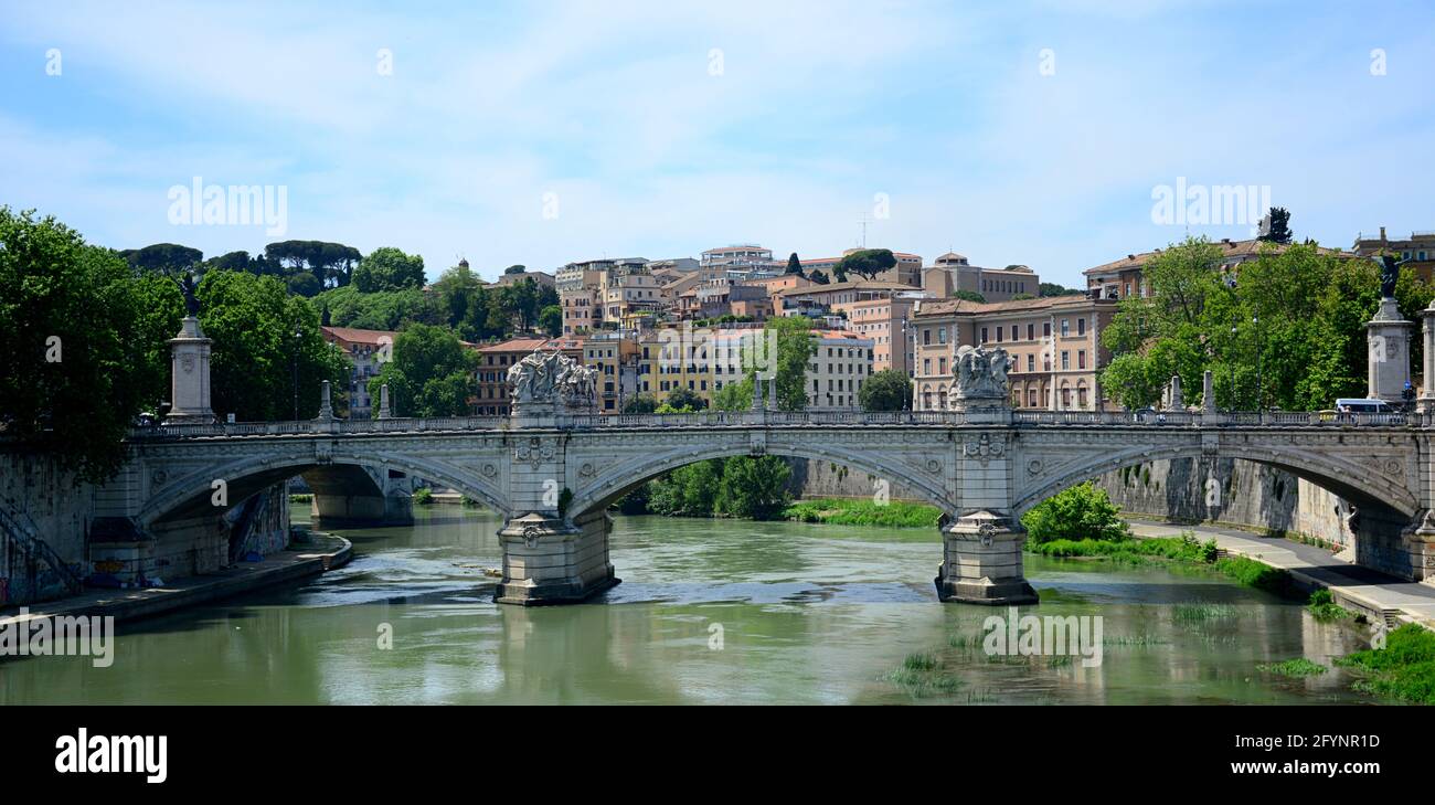 View of the Tevere River near the Vatican City Stock Photo