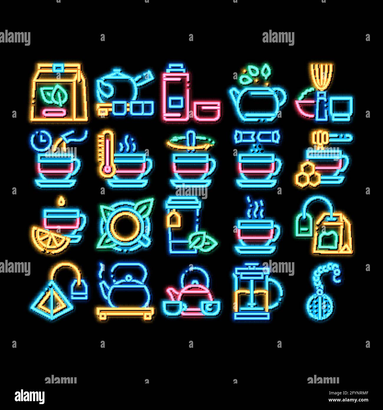 Tea Ceremony Tradition neon glow icon illustration Stock Vector Image ...