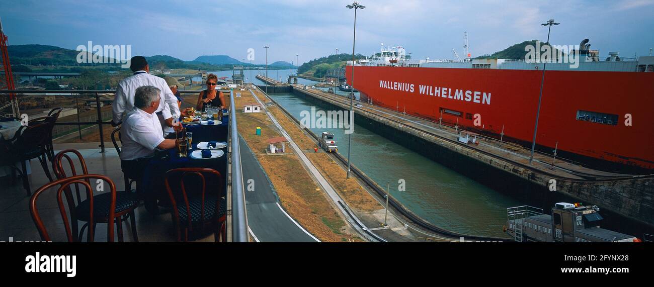 Panama, Panama canal, Miraflores lock Stock Photo
