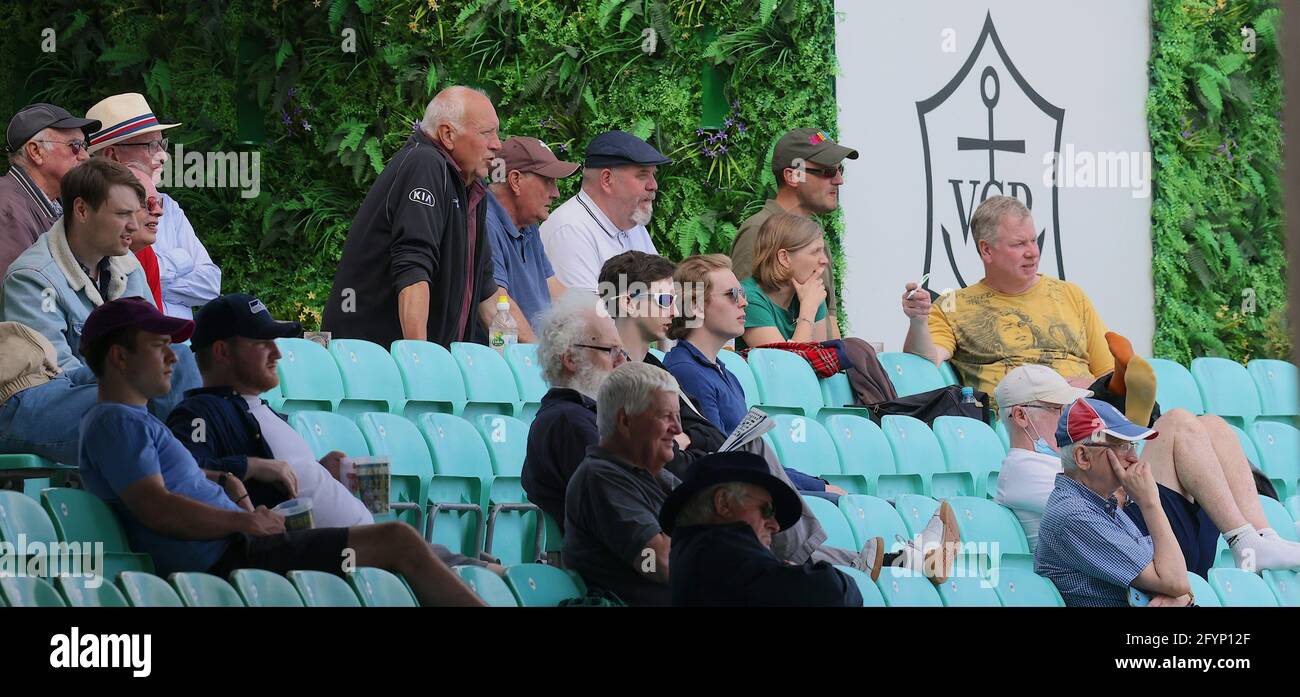 London, UK. 29 May, 2021. London, UK. Happy to be back in the sun as Surrey take on Gloucestershire in the County Championship at the Kia Oval, day three David Rowe/Alamy Live News Stock Photo