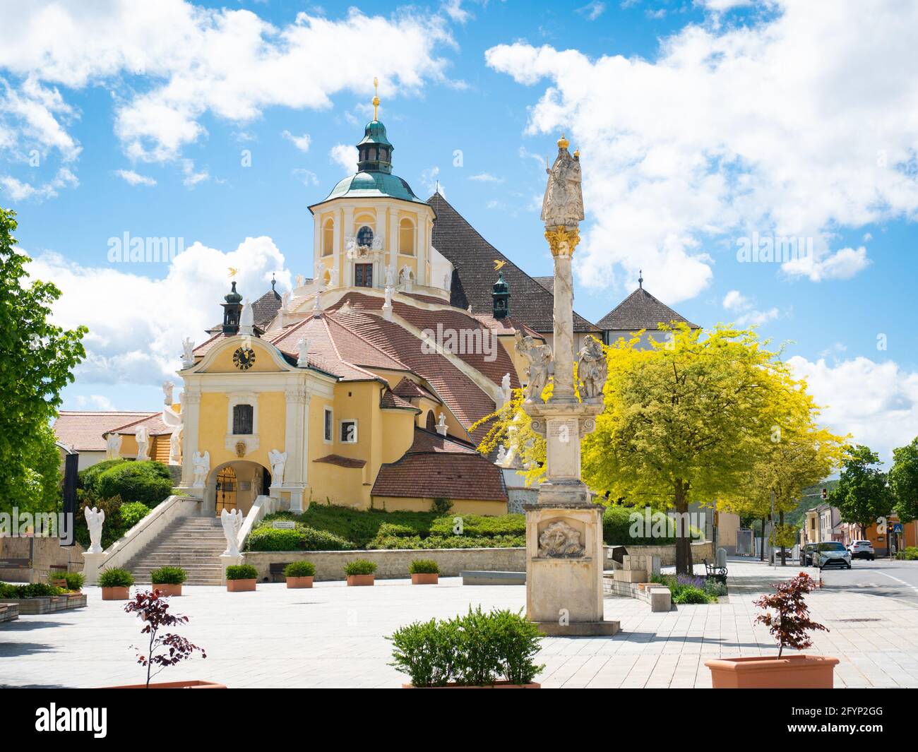 Bergkirche in Eisenstadt. Famous religious building in Burgenland, Austria during summer. Stock Photo