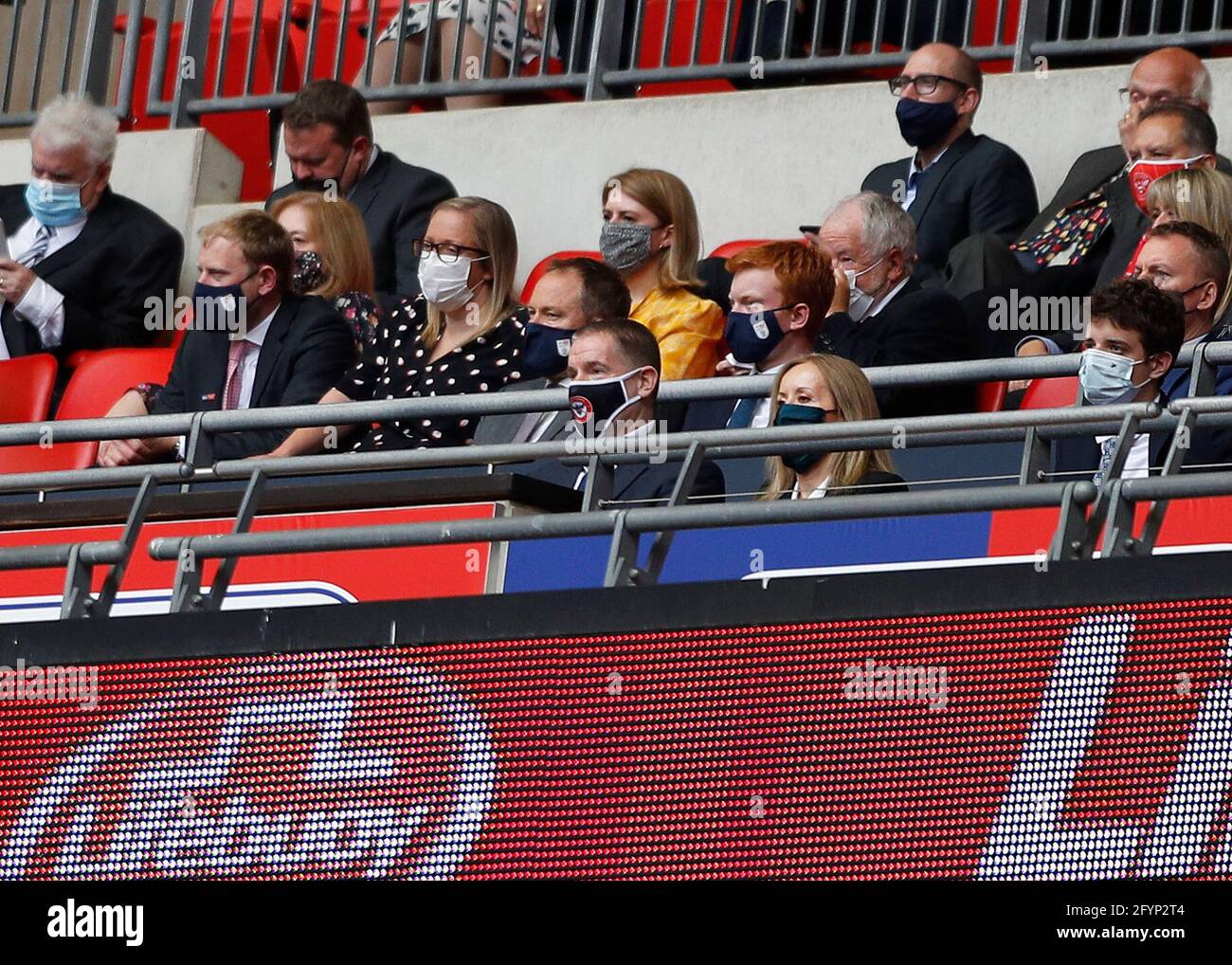 Wembley Stadium London Uk 29th May 2021 English Football League Championship Football Playoff Final Brentford Fc Versus Swansea City Brentford Owner Matthew Benham Looking On Contented In The Stands Credit Action Plus
