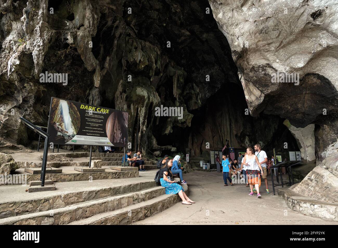 Dark Cave, Malaysia, 7 September, 2018: Dark Cave beside Batu Cave Kuala Lumpur, Malaysia  - Dark Cave is at least 100 million years old and the limes Stock Photo