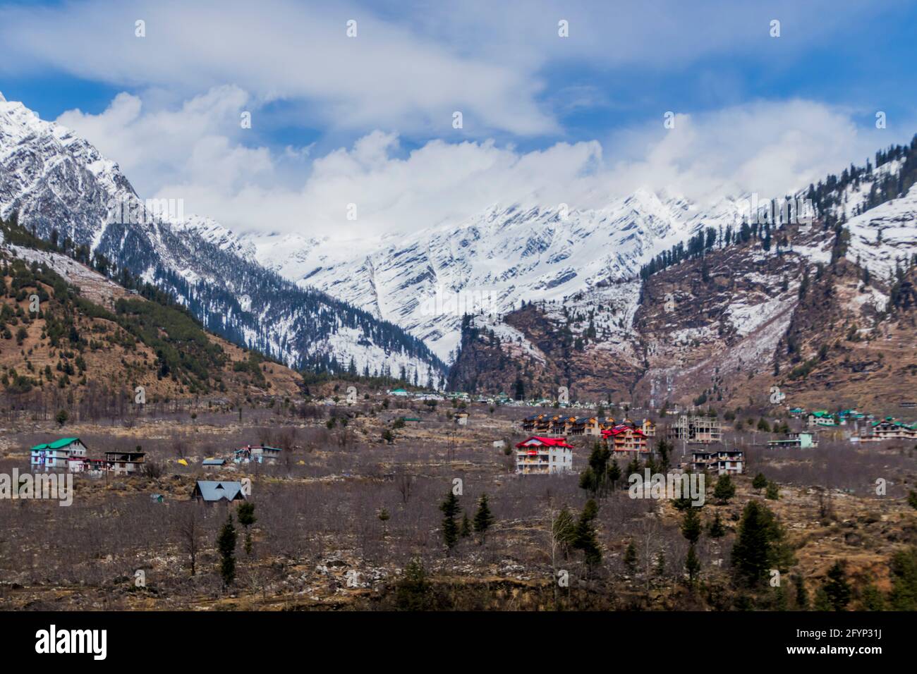 Paragliding in Manali, Himachal Pradesh Stock Photo