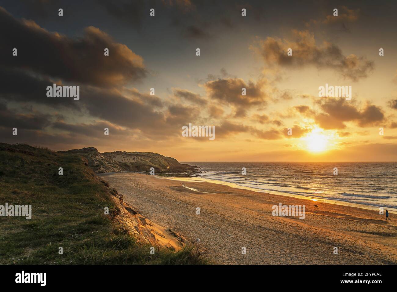 Irish landscapes. Kilpatrick Beach. Co. Wexford. Morning. Stock Photo