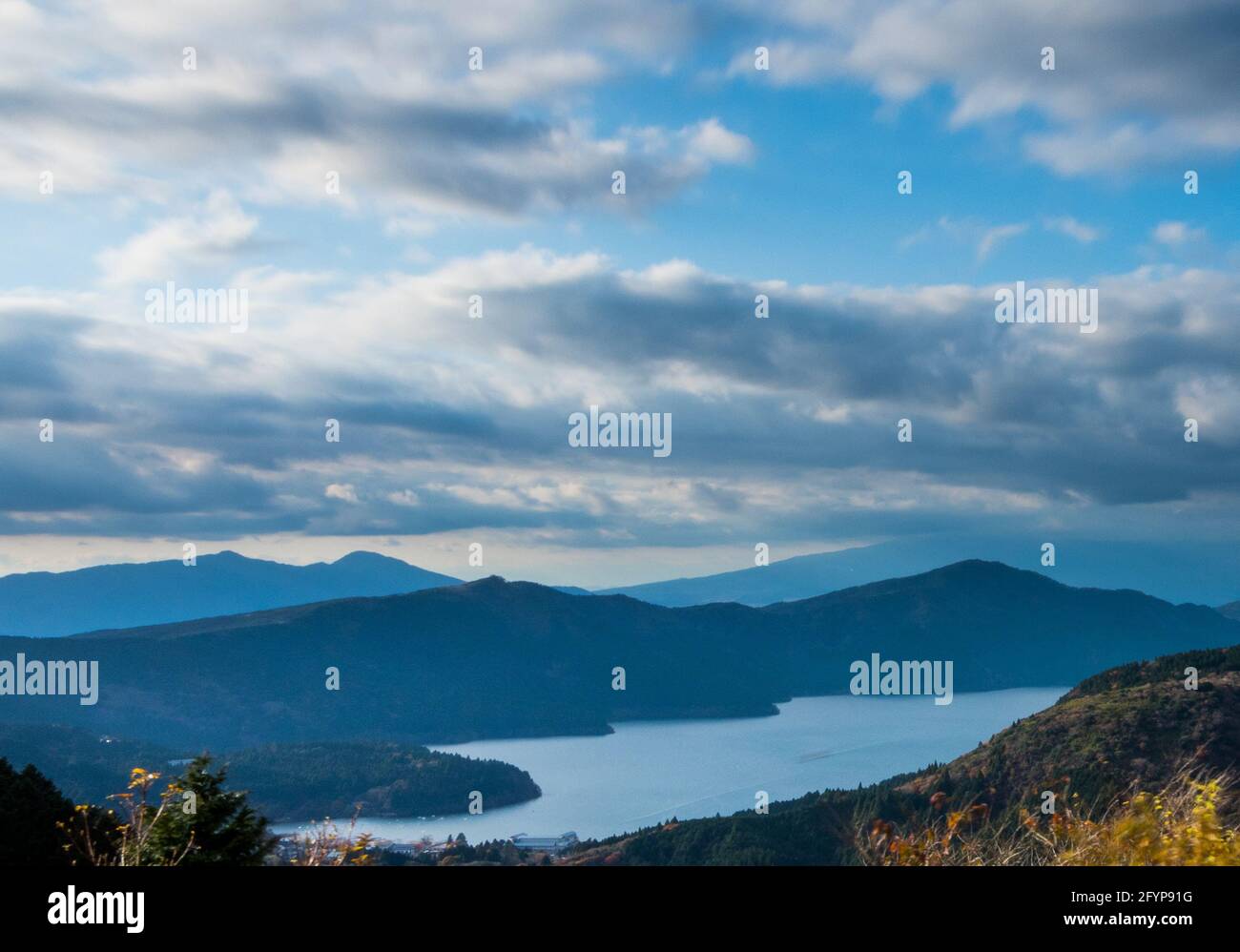 The Hakone Daikanzan Observatory belongs to the list of Japan’s Top 100 Scenic Spots, which was a list compiled by two major newspapers in 1927.On a c Stock Photo