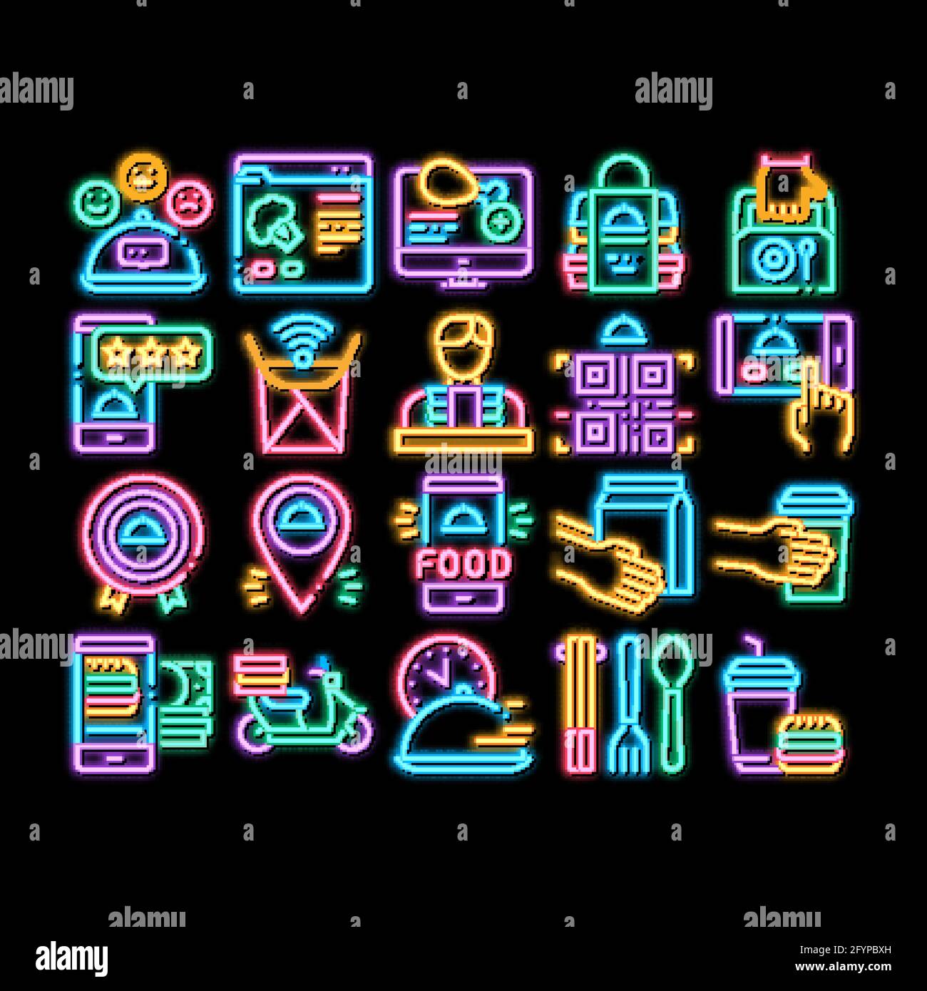 Food delivery gps mark icon hi-res stock photography and images - Alamy