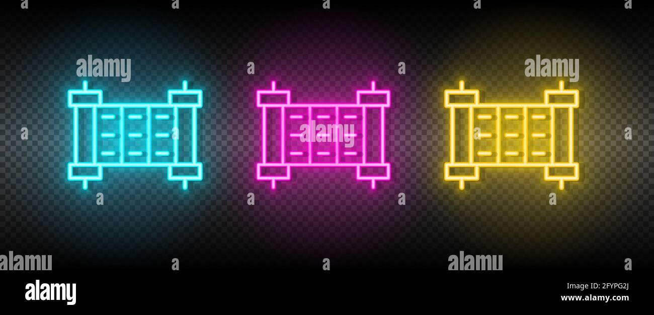 Commandment symbol neon vector icon Stock Vector