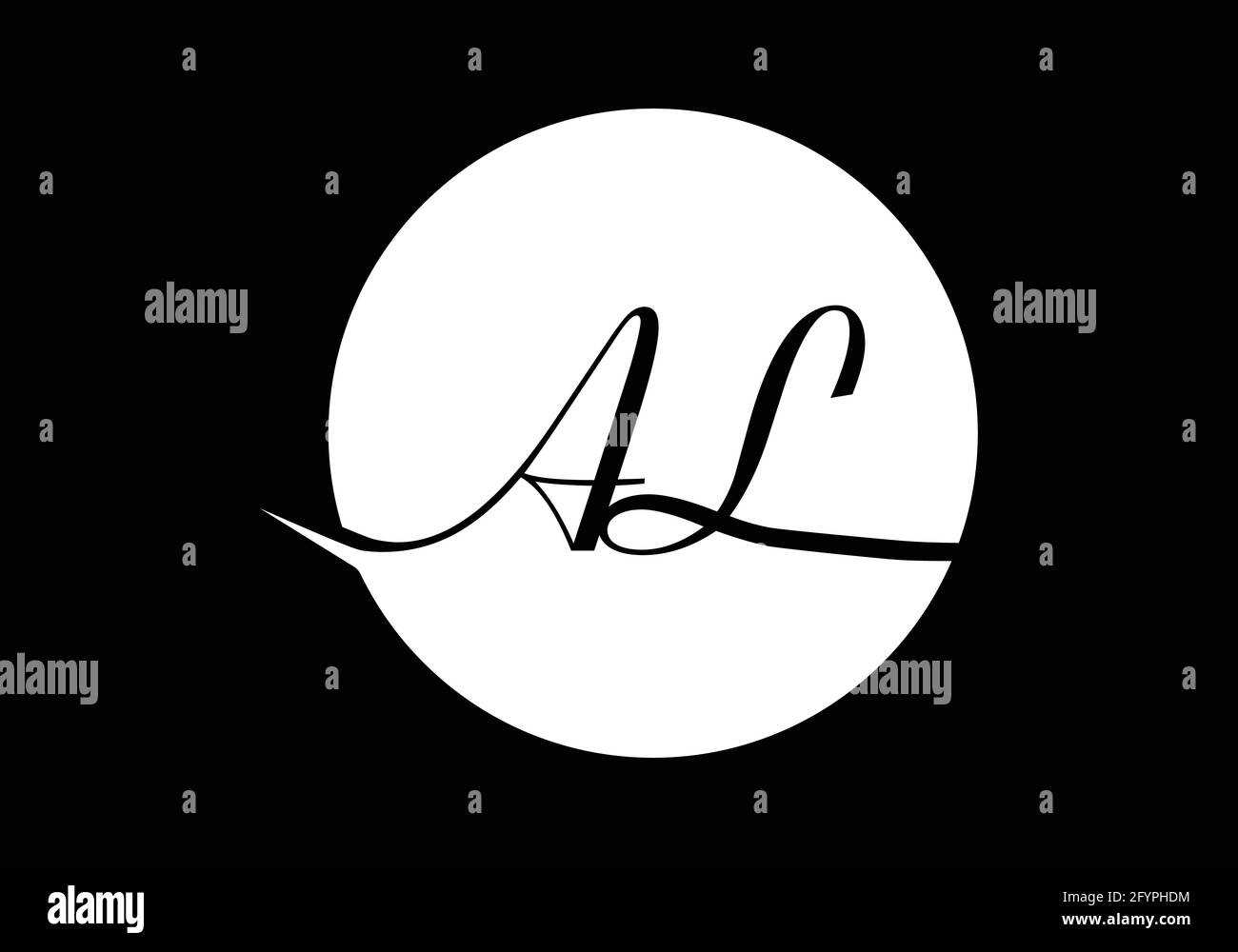 Initial Monogram Letter A L Logo Design Vector Template. Graphic Alphabet Symbol Stock Vector
