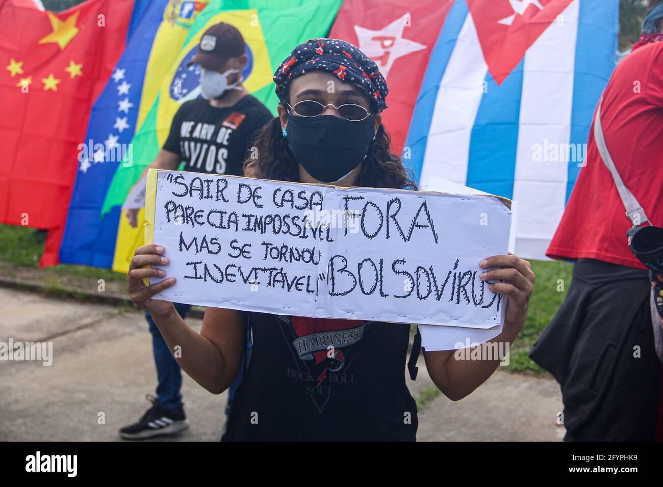 Rio De Janeiro Brazil 29th May 21 A Wave Of Protest Against The Bolsonaro Government Took Place This Saturday 29th All Over Brazil In Rio De Janeiro The Manifestation Of Name Rio De Janeiro Brazil 29th May 21 A Wave Of Protest Against The Bolsonaro Government Took Place This Saturday 29th All Over Brazil In Rio De Janeiro The Manifestation Of Name