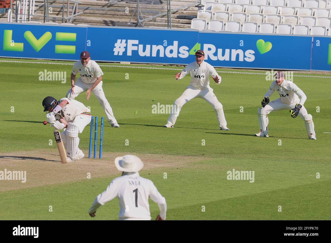 London, UK. 29 May, 2021. London, UK. as Surrey take on Gloucestershire in the County Championship at the Kia Oval, day three David Rowe/Alamy Live News Stock Photo