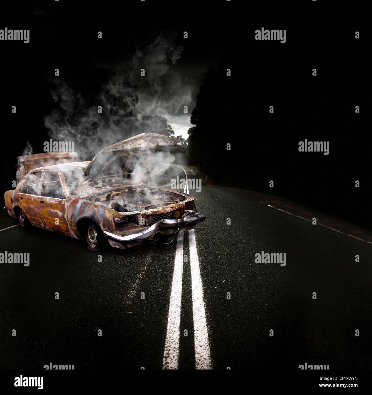 Broken Down Car Smoke High Resolution Stock Photography And Images Alamy