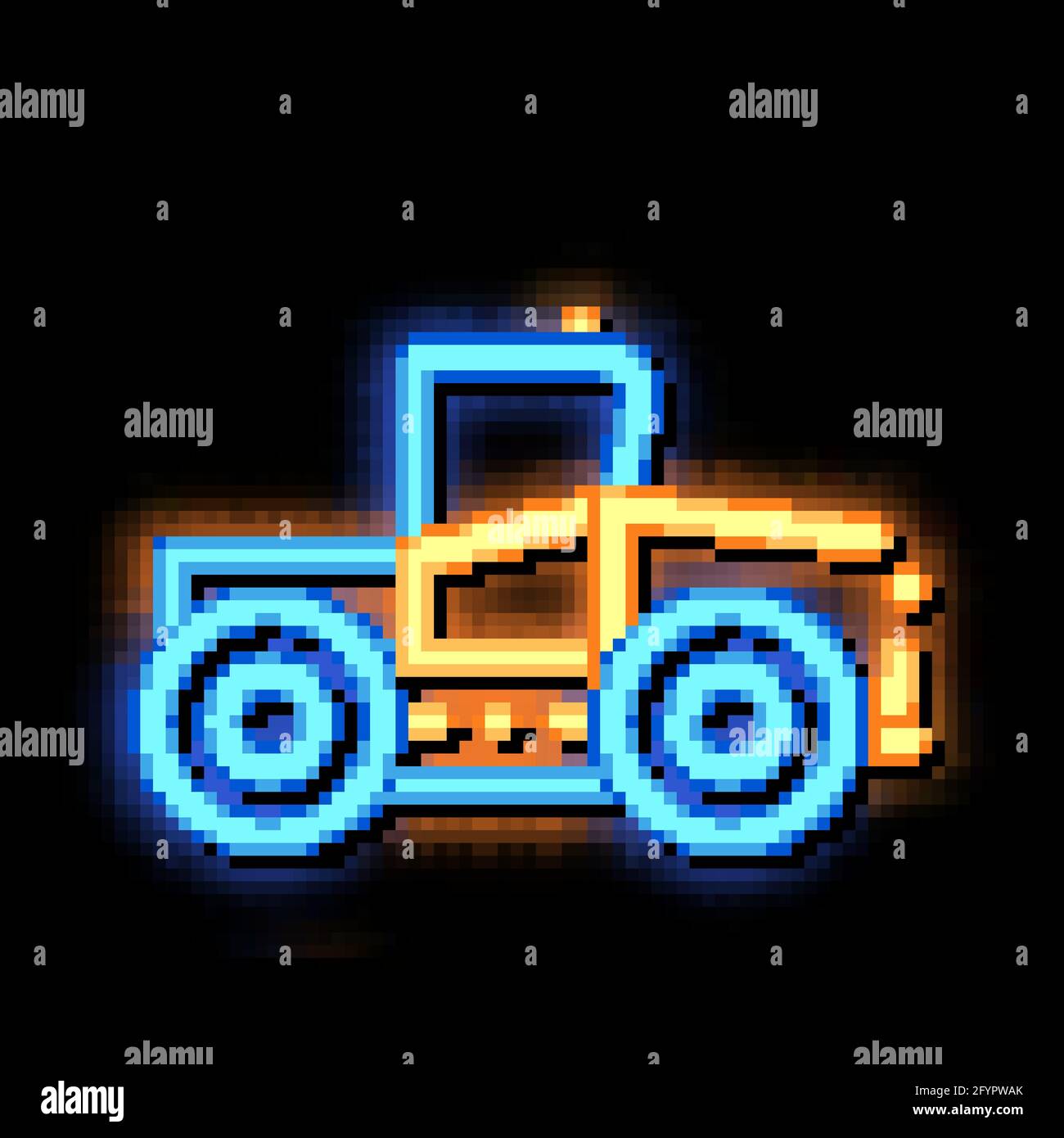 Industry Tractor Vehicle neon glow icon illustration Stock Vector Image ...