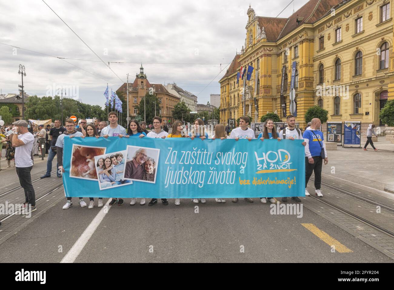 Catholic organisation Vigilare demonstration in Croatia Stock Photo