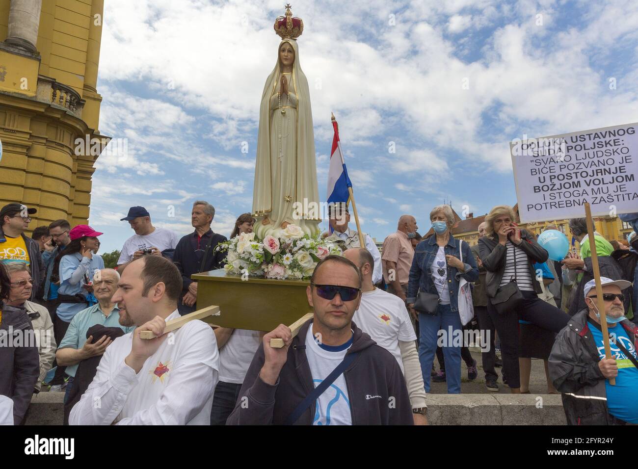 Catholic organisation Vigilare demonstration in Croatia Stock Photo