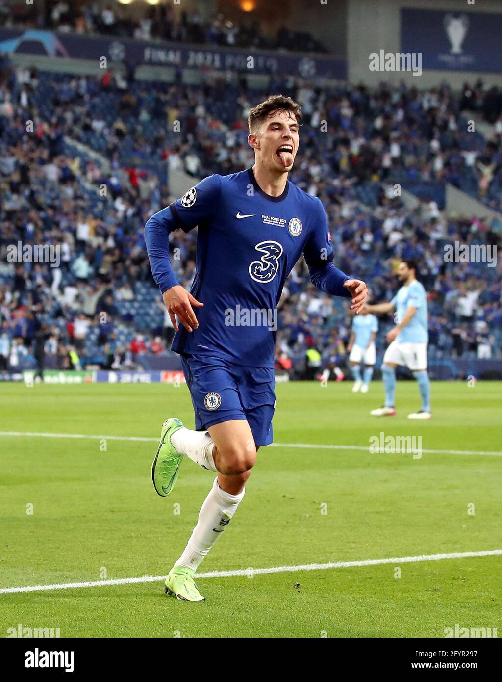 Chelsea S Kai Havertz Celebrates Scoring Their Side S First Goal Of The Game During The Uefa Champions Chelsea S Kai Havertz Celebrates Scoring Their Side S First Goal Of The Game During The Uefa Champions