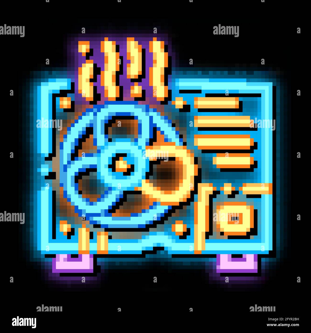 Broken Conditioner System neon glow icon illustration Stock Vector ...