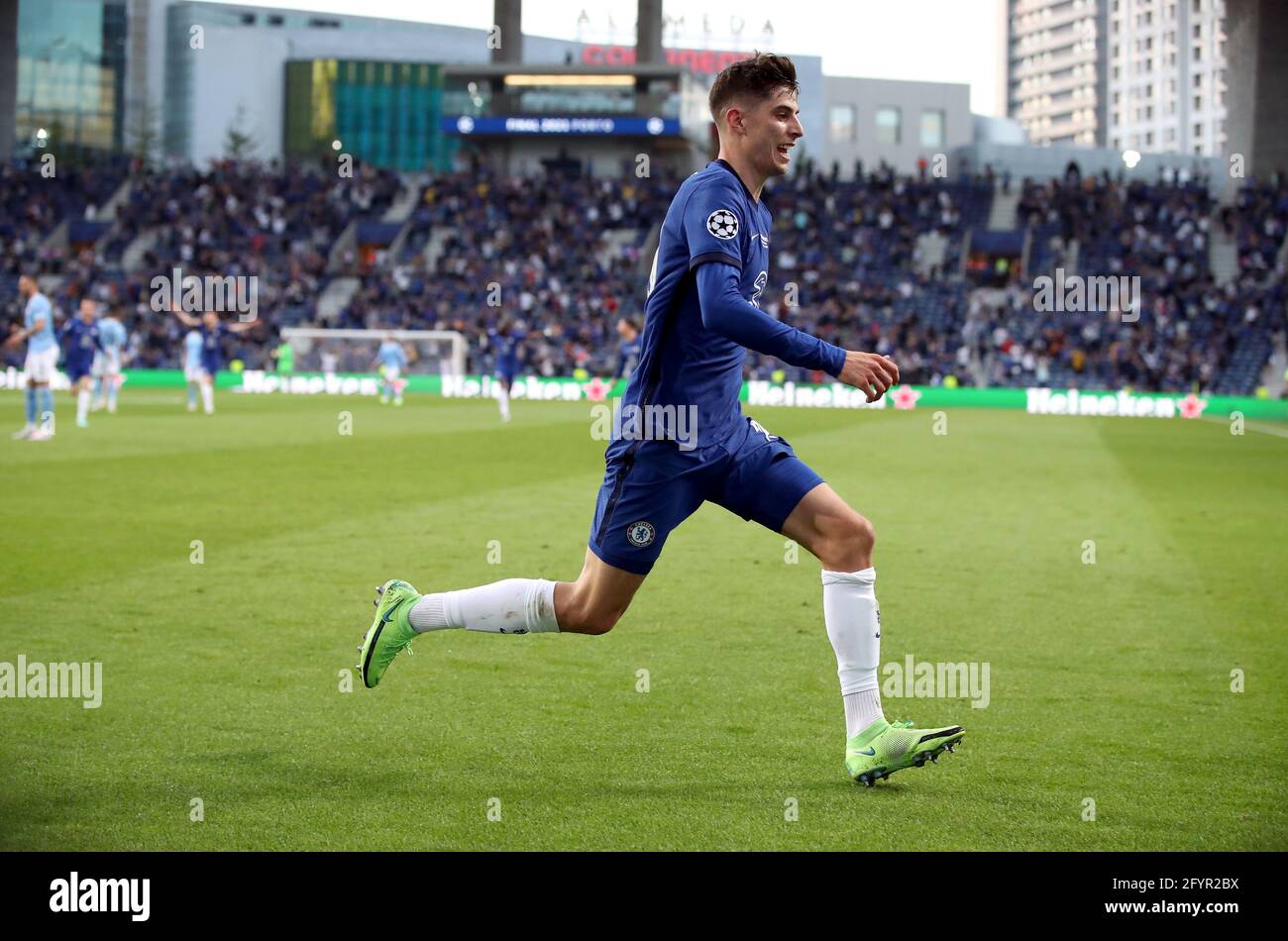 Chelsea S Kai Havertz Celebrates Scoring Their Side S First Goal Of The Game During The Uefa Champions Chelsea S Kai Havertz Celebrates Scoring Their Side S First Goal Of The Game During The Uefa Champions