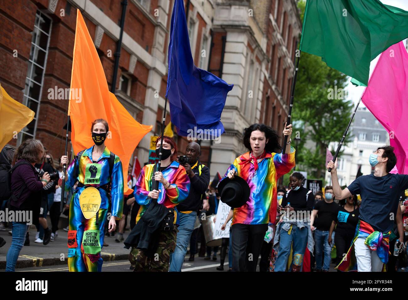London, UK - 29th May 2021: Kill the Bill IV Protest Credit: Loredana Sangiuliano / Alamy Live News Stock Photo