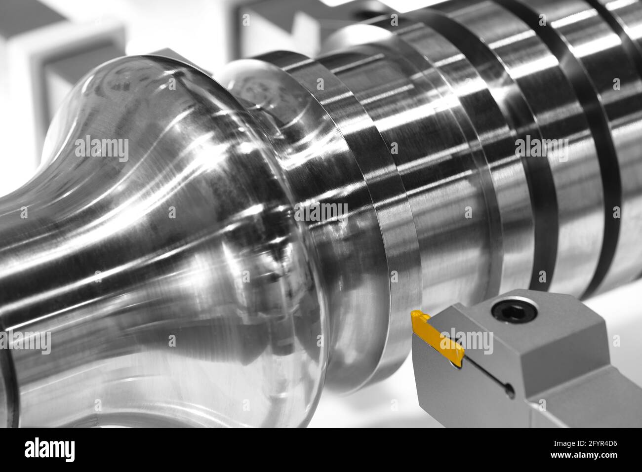 CNC Lathe machine in ndustry milling mechanical turning metal