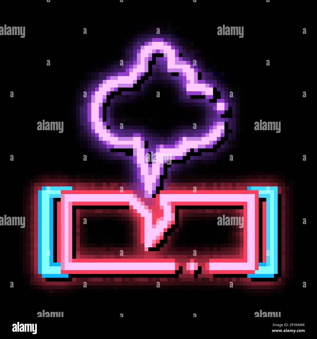 Gaz Pipe Break Pollution neon glow icon illustration Stock Vector Image ...