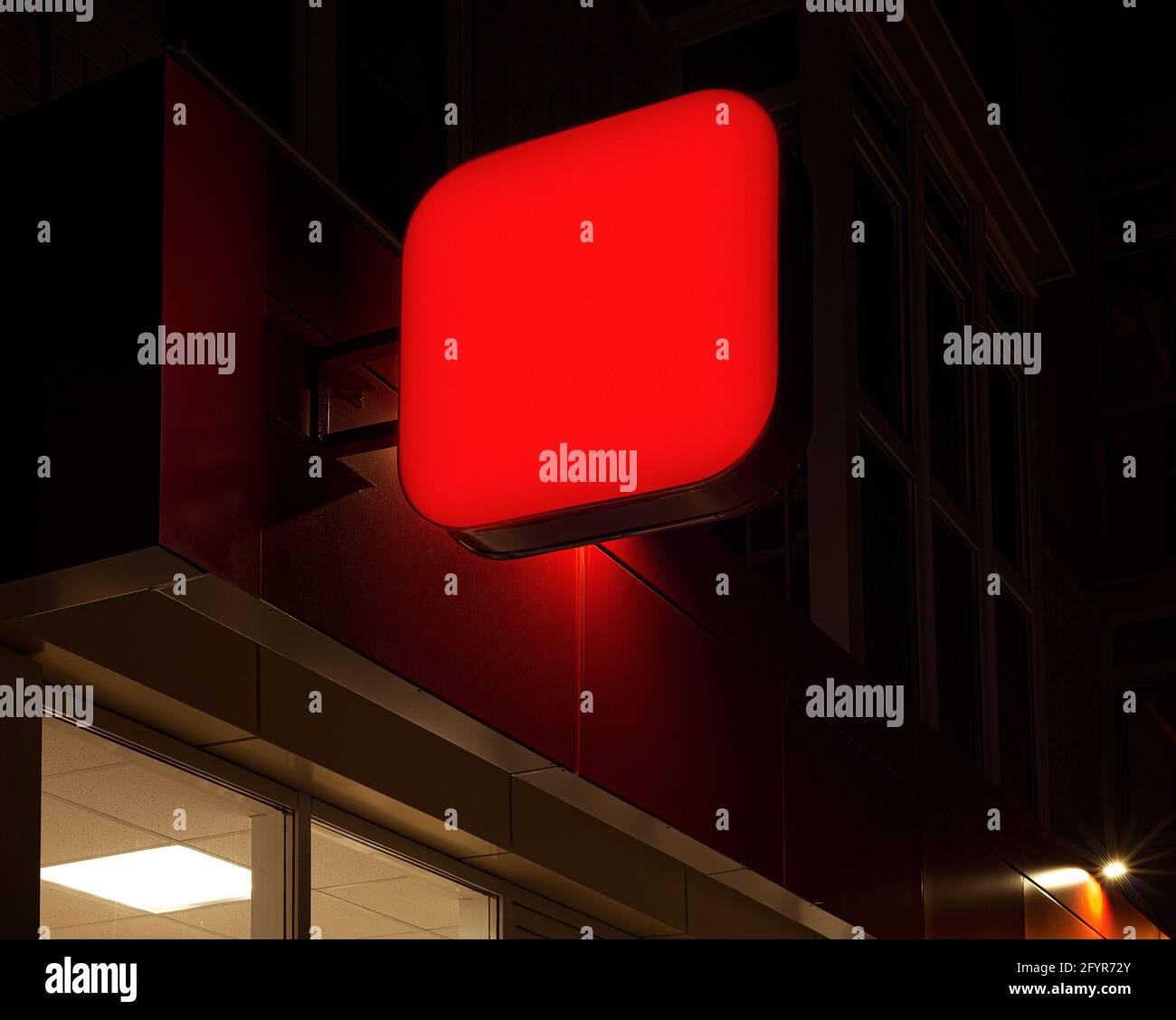 shopsign light box at night Stock Photo Alamy