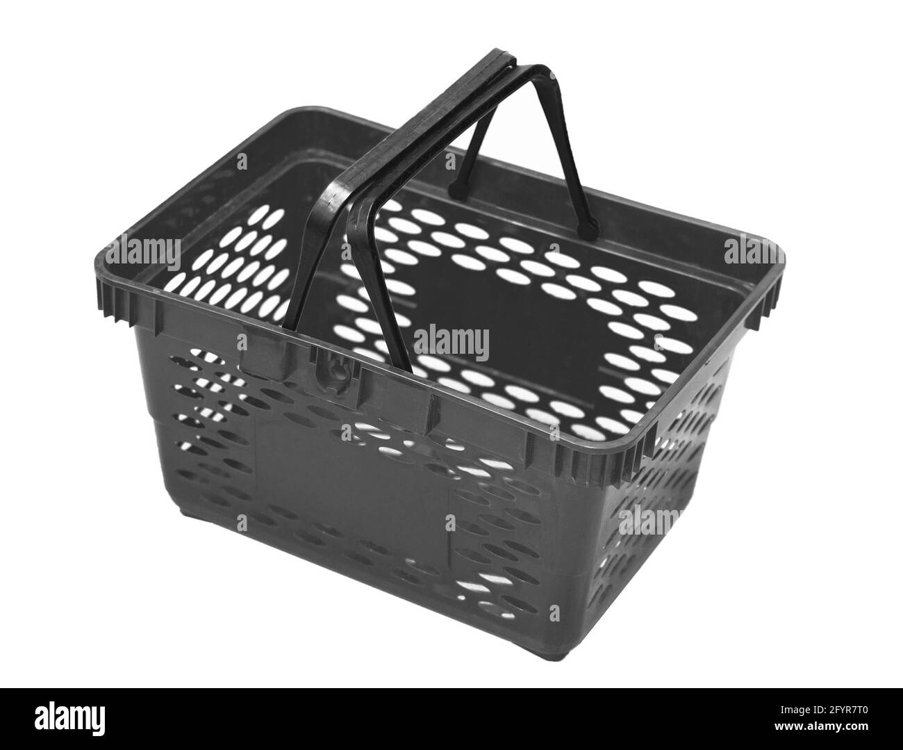 isolated grey plastic shopping basket Stock Photo Alamy