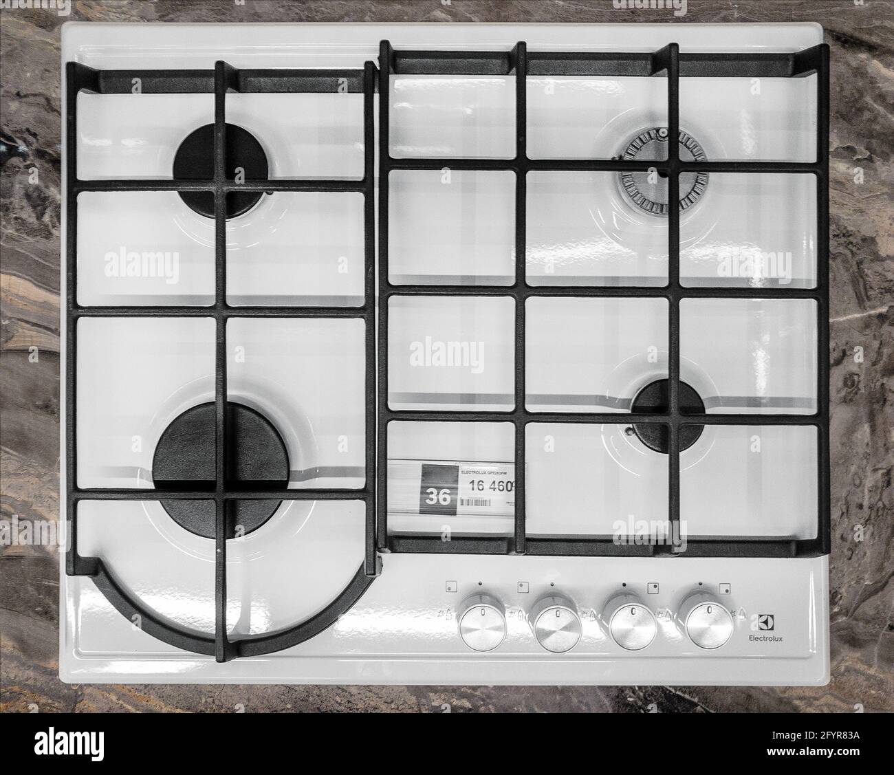 2019 inbuilt gas stove Electrolux is on sale Stock Photo Alamy