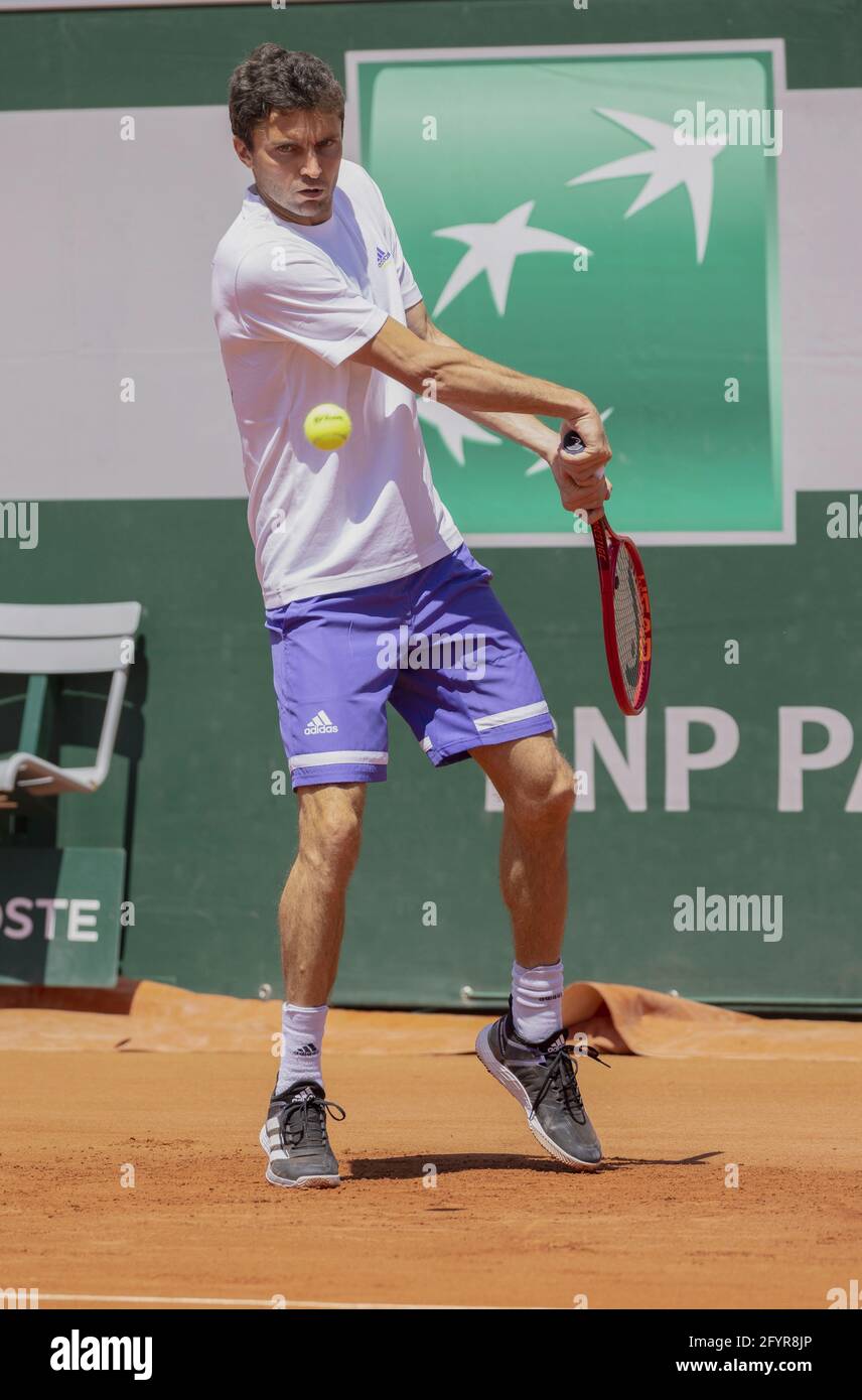 Gilles SIMON (FRA) during practice ahead of the Roland-Garros 2021, Grand  Slam tennis tournament, Qualifying, on May 29, 2021 at Roland-Garros  stadium in Paris, France - Photo Nicol Knightman / DPPI /