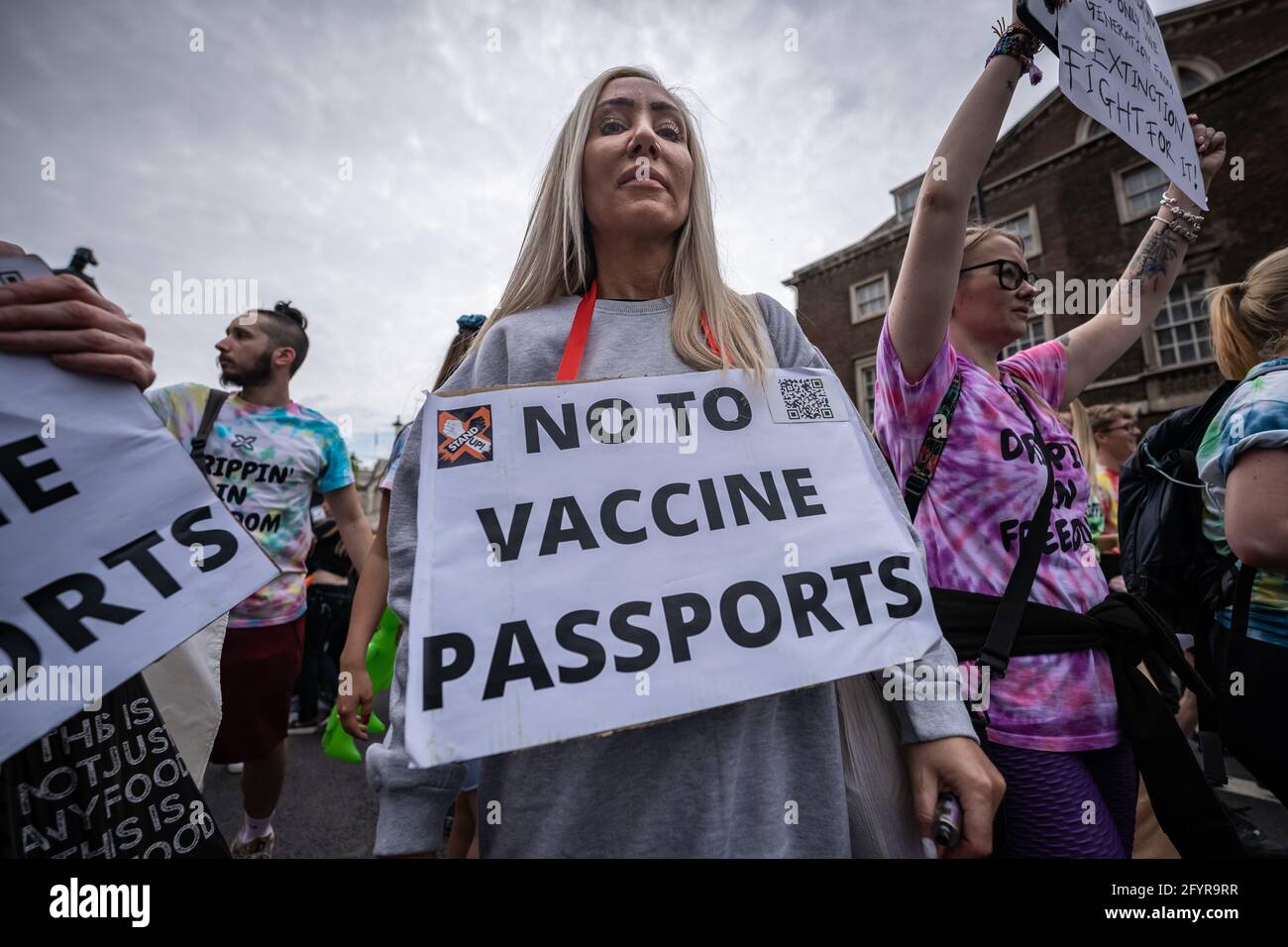 London, UK. 29th May, 2021. Kill The Bill Protest: Thousands of protesters from a range of activist organisations march through Westminster to demonstrate against a proposed policing bill which could see the introduction of a crime bill imposing severe restrictions on the right to protest. Credit: Guy Corbishley/Alamy Live News Stock Photo