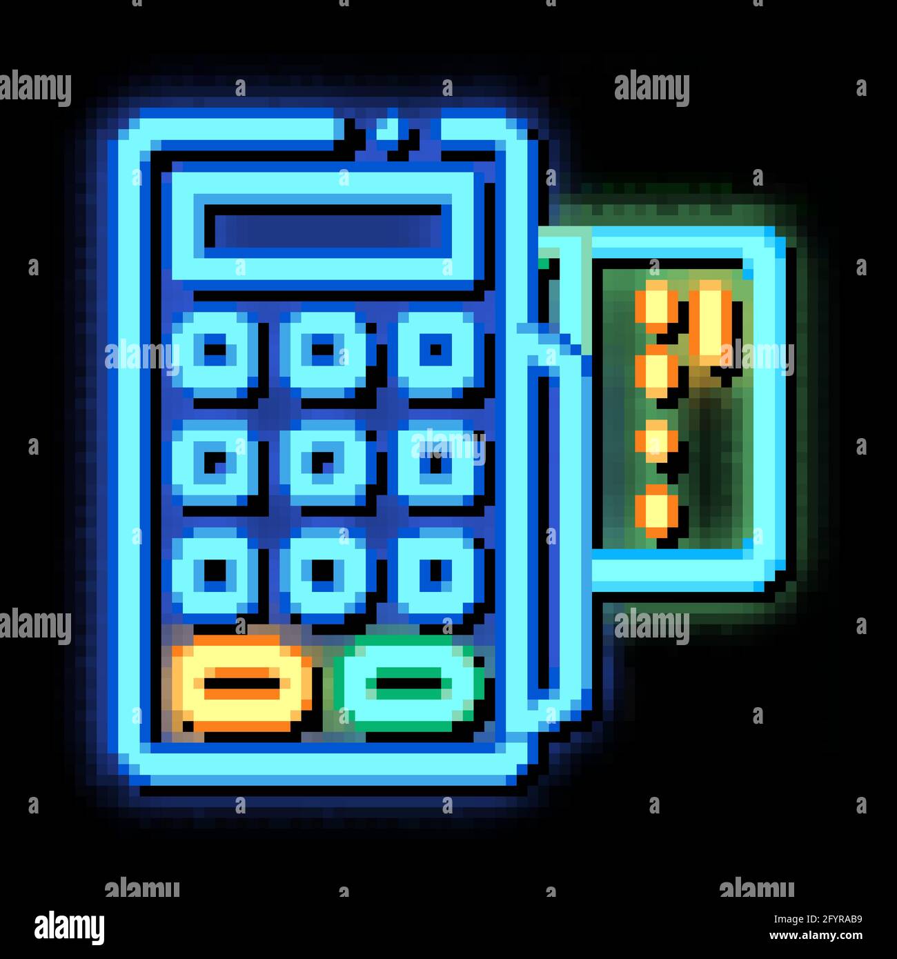 Payment Terminal Bank Card neon glow icon illustration Stock Vector ...