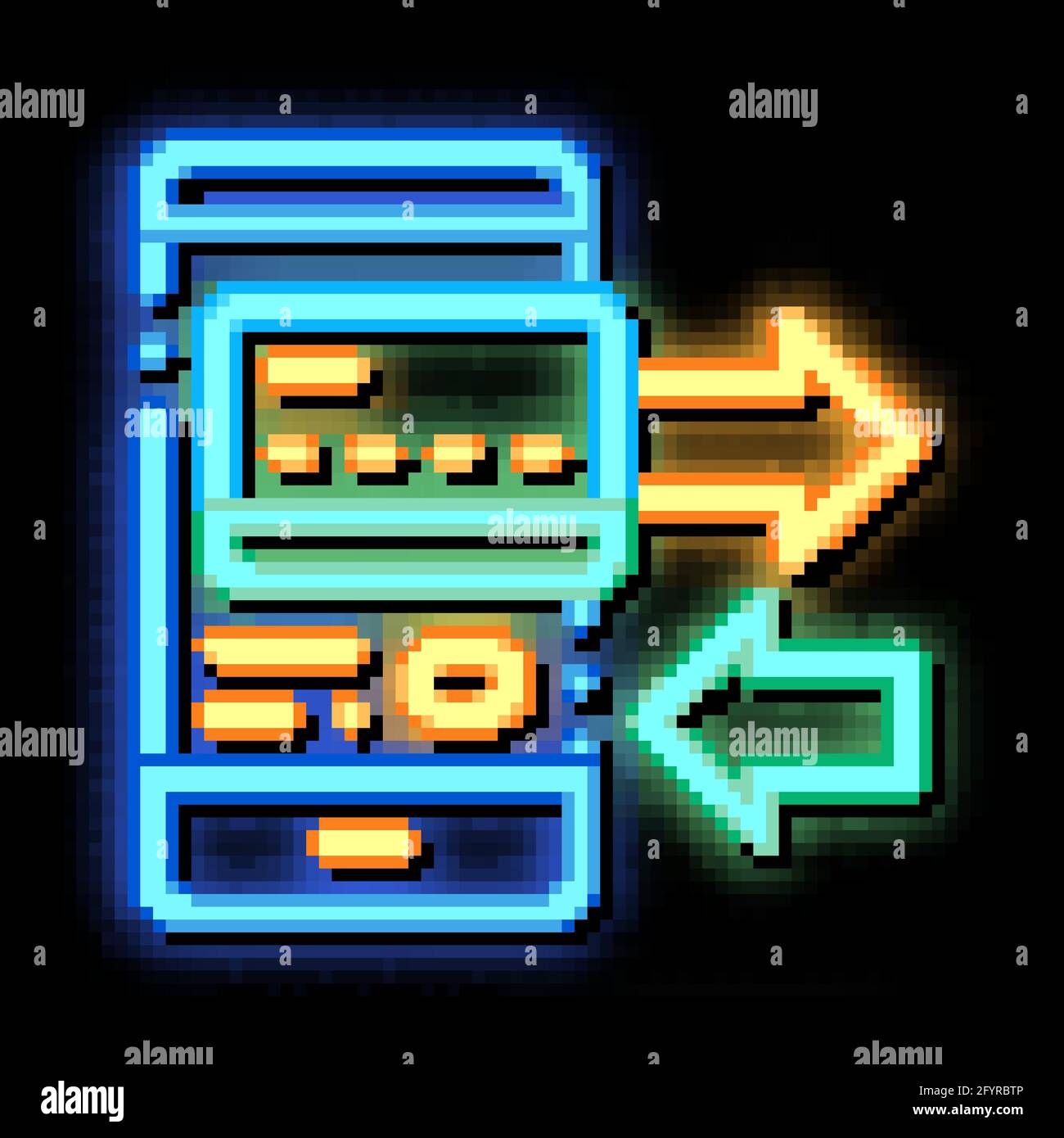 Payment By Mobile Phone neon glow icon illustration Stock Vector Image ...